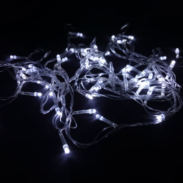 Pisca 100 Leds Branco com 8 Funções e 10m - Global Import