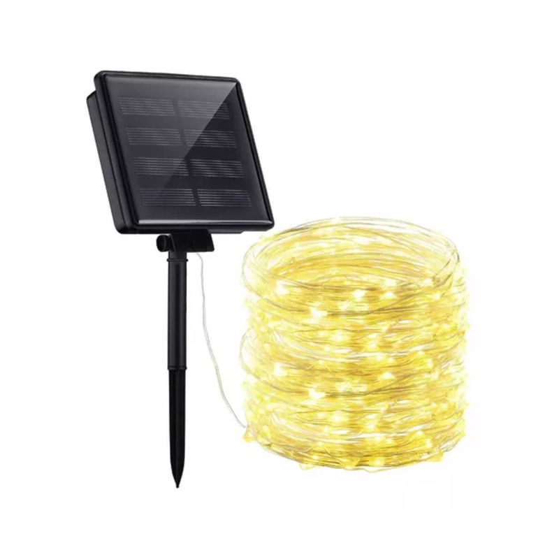 Fio de fada 200 leds solar com 20m de comprimento 3.7V - Global Import