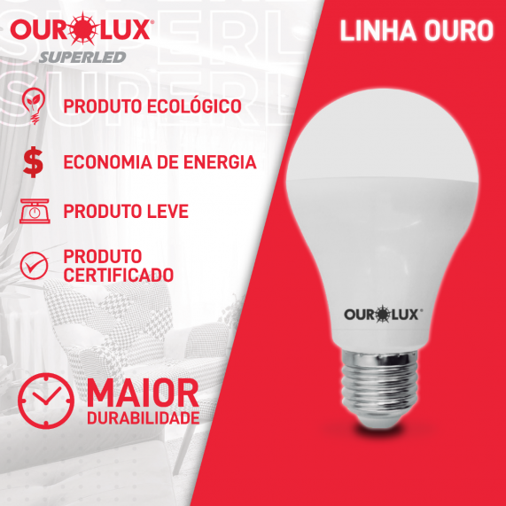 Lâmpada Led 6w Bulbo - Ourolux